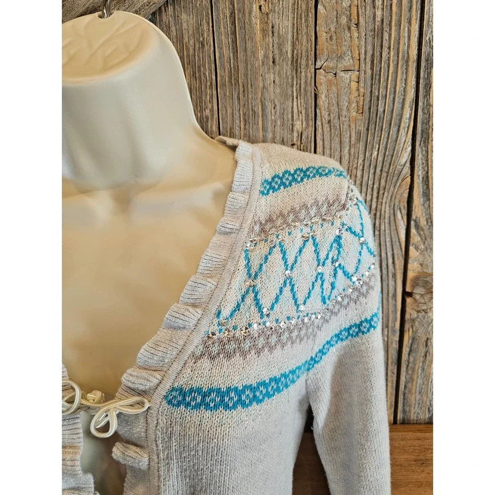 Justice girls Christmas winter sweater cardigan sz 2XL (18)